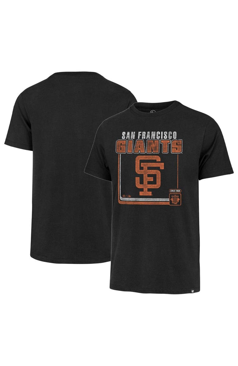 '47 Men's '47  Black San Francisco Giants Cooperstown Collection Borderline Franklin T-Shirt, Main, color, 