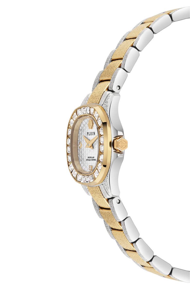 PHILIPP PLEIN $pectre Crystal Bezel Two-Tone Bracelet Watch, 23mm, Alternate, color, Two Tone