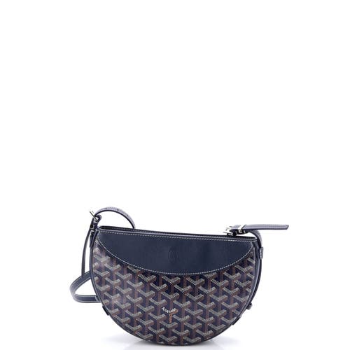 Pre-owned Goyard Goyard Hirondelle Shoulder Bag Coated Canvas And Leather In Orange