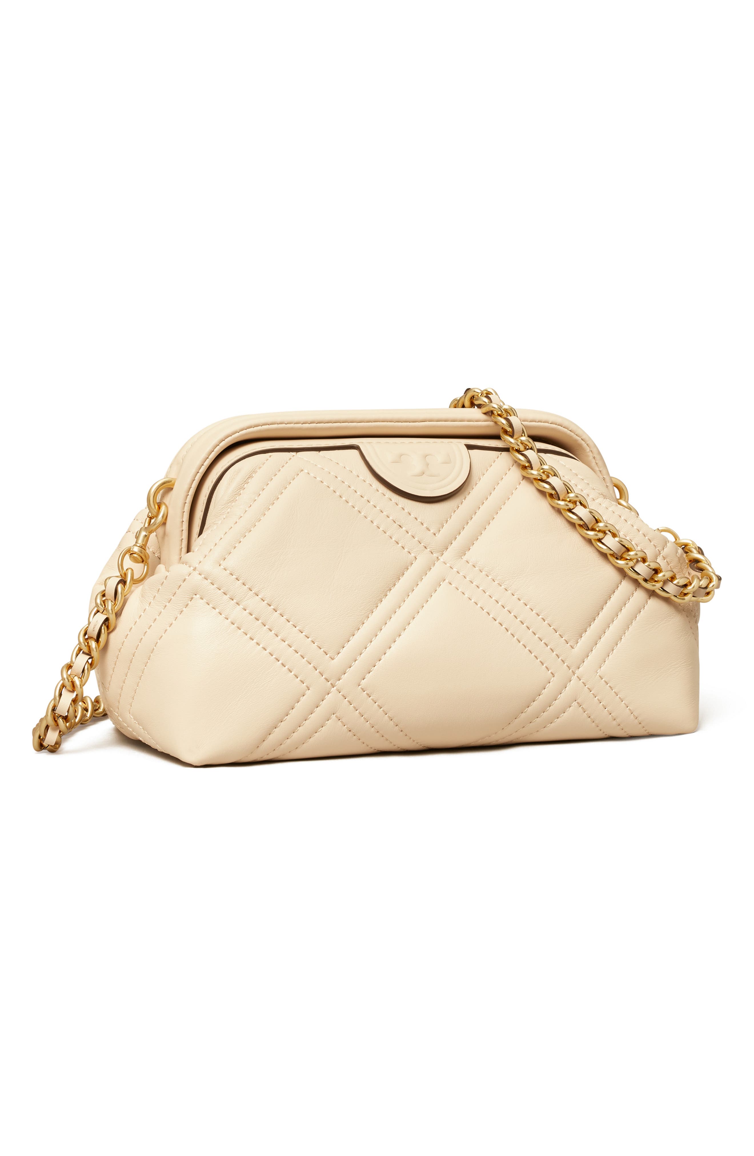 Fleming Small Frame Leather Crossbody Bag, Alternate, color, NEW CREAM