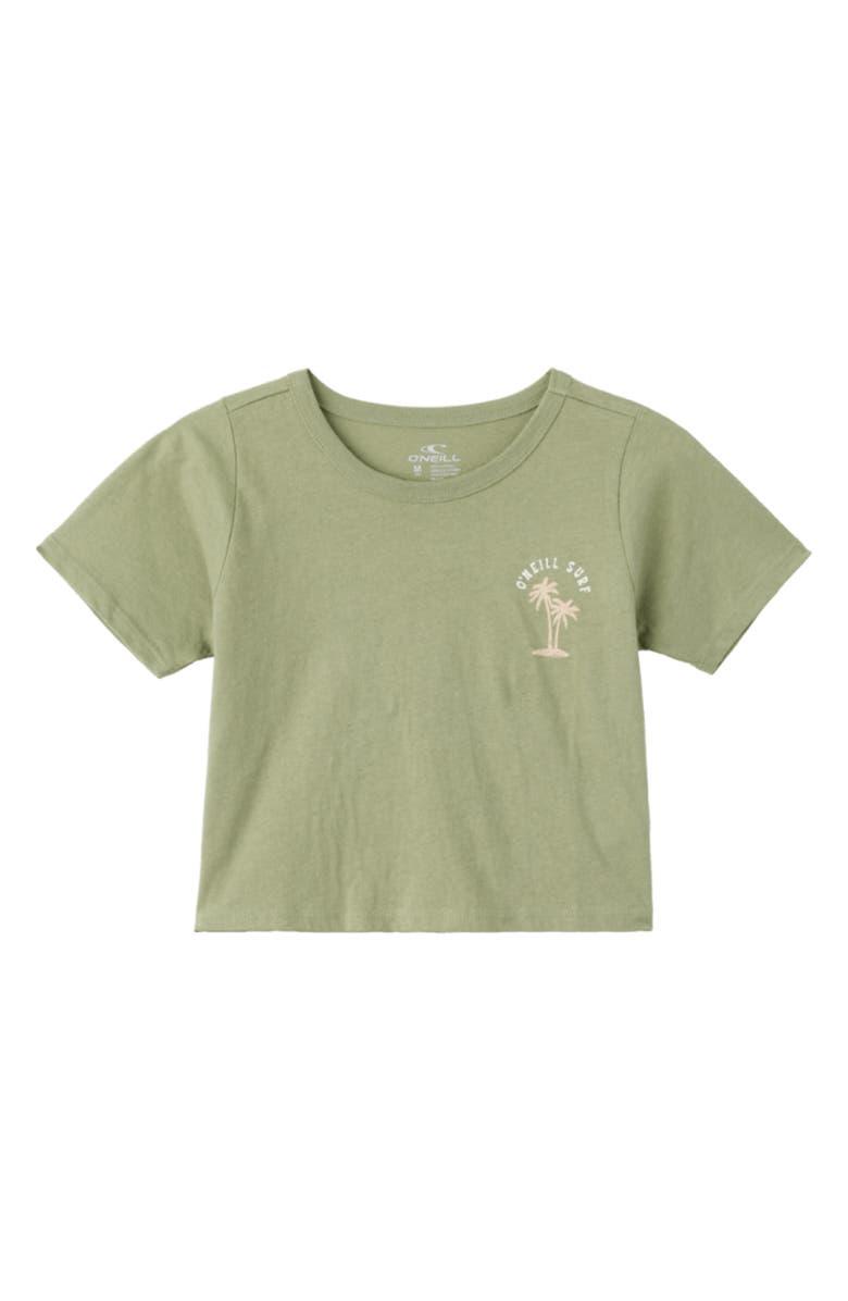 O'Neill Kids' Choose Sunshine Cotton Graphic Crop T-Shirt, Main, color, 