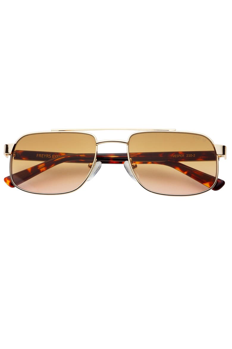 Vesper Aviator Sunglasses, Main, color, Gold / Brown Pink