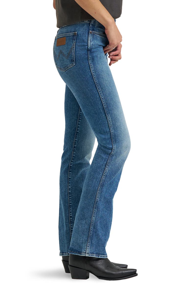 Wrangler Mid Rise Bootcut Jeans, Alternate, color, Rustler Wash