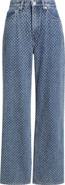 rag & bone Logan Textured Wide Leg Jeans