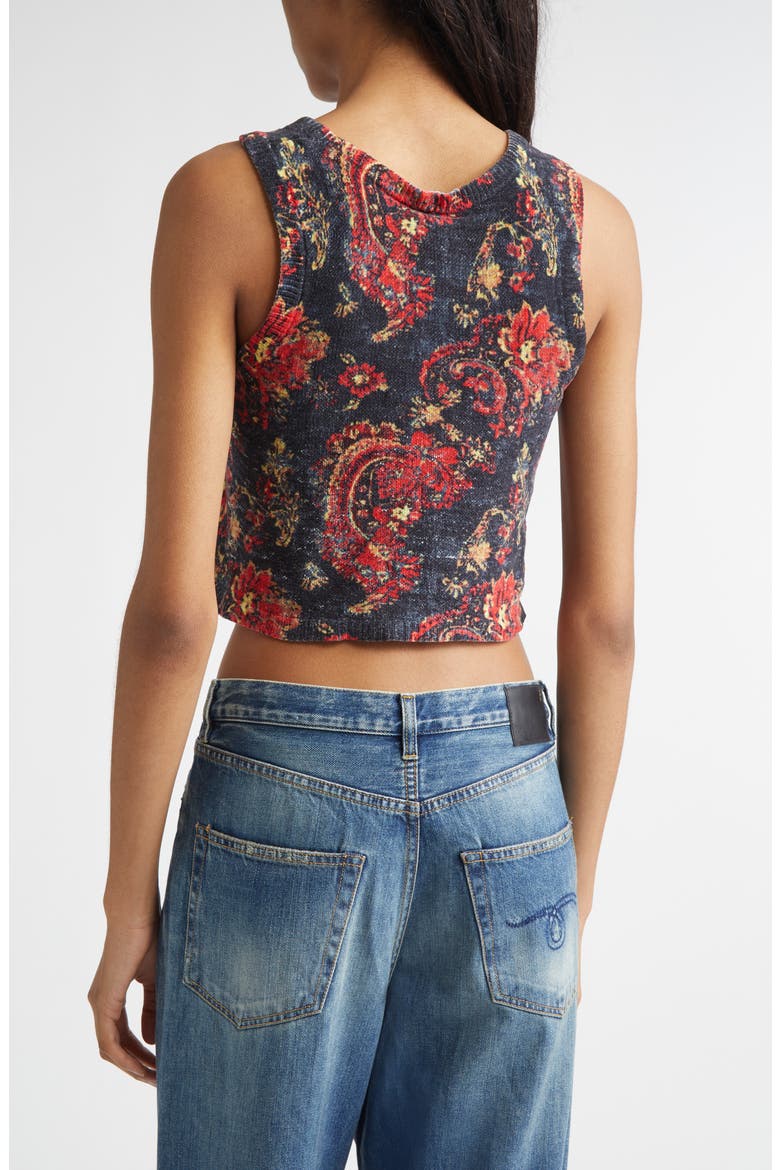 Floral Paisley Sweater Tank, Alternate, color, BLACK RED MULTICOLOR