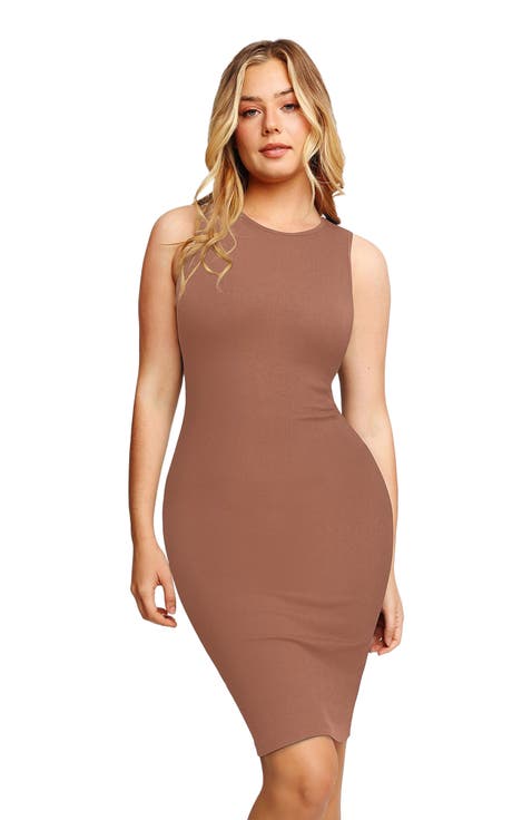 Shapewear Modal Tummy Control Midi Dress