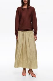 Bimba y Lola Mini Dots Ruched Flare Skirt