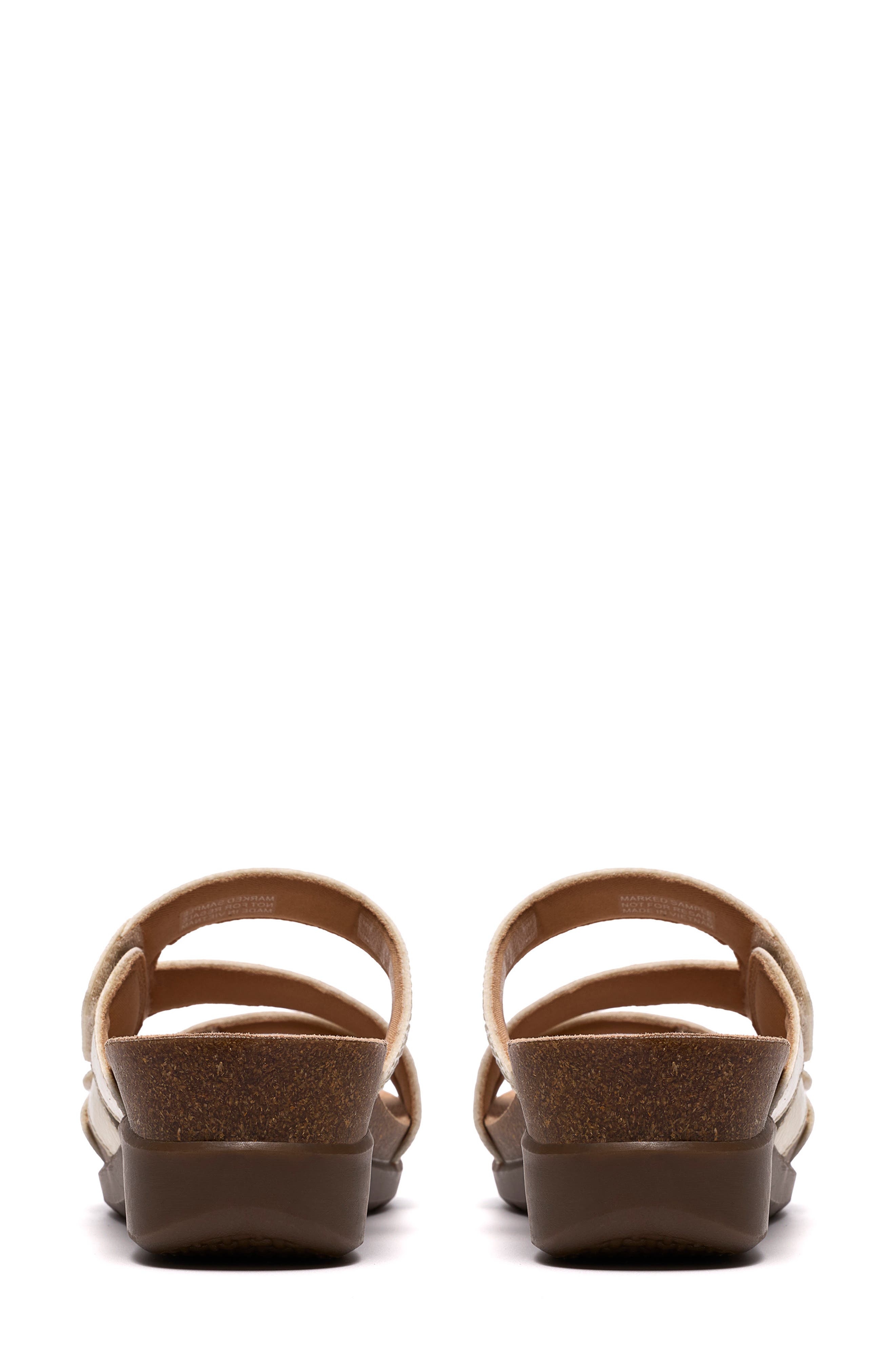 Calenne Holly Wedge Slide Sandal, Alternate, color, CREAM PATENT