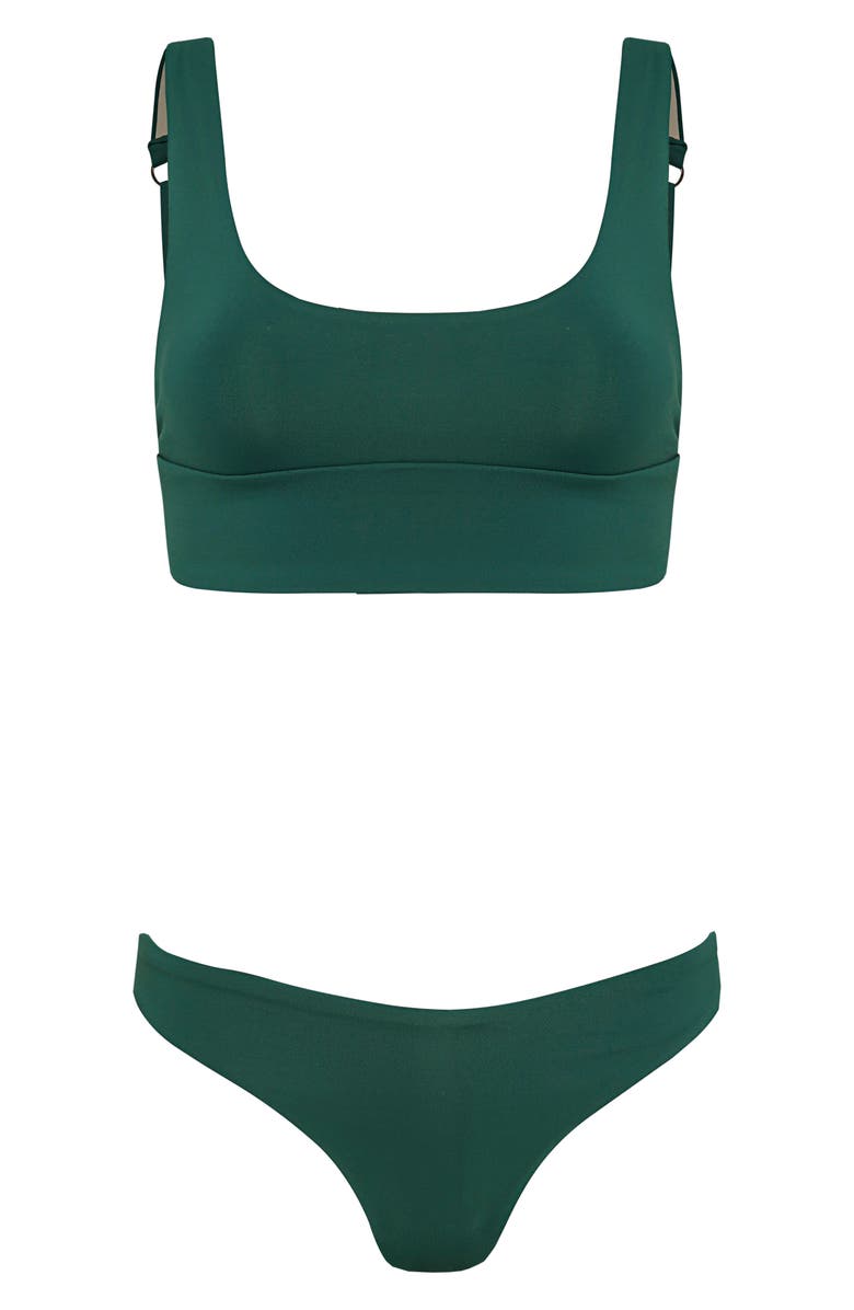 Maaji Brunswick Green Donna Reversible Bikini Top, Alternate, color, Dark Green