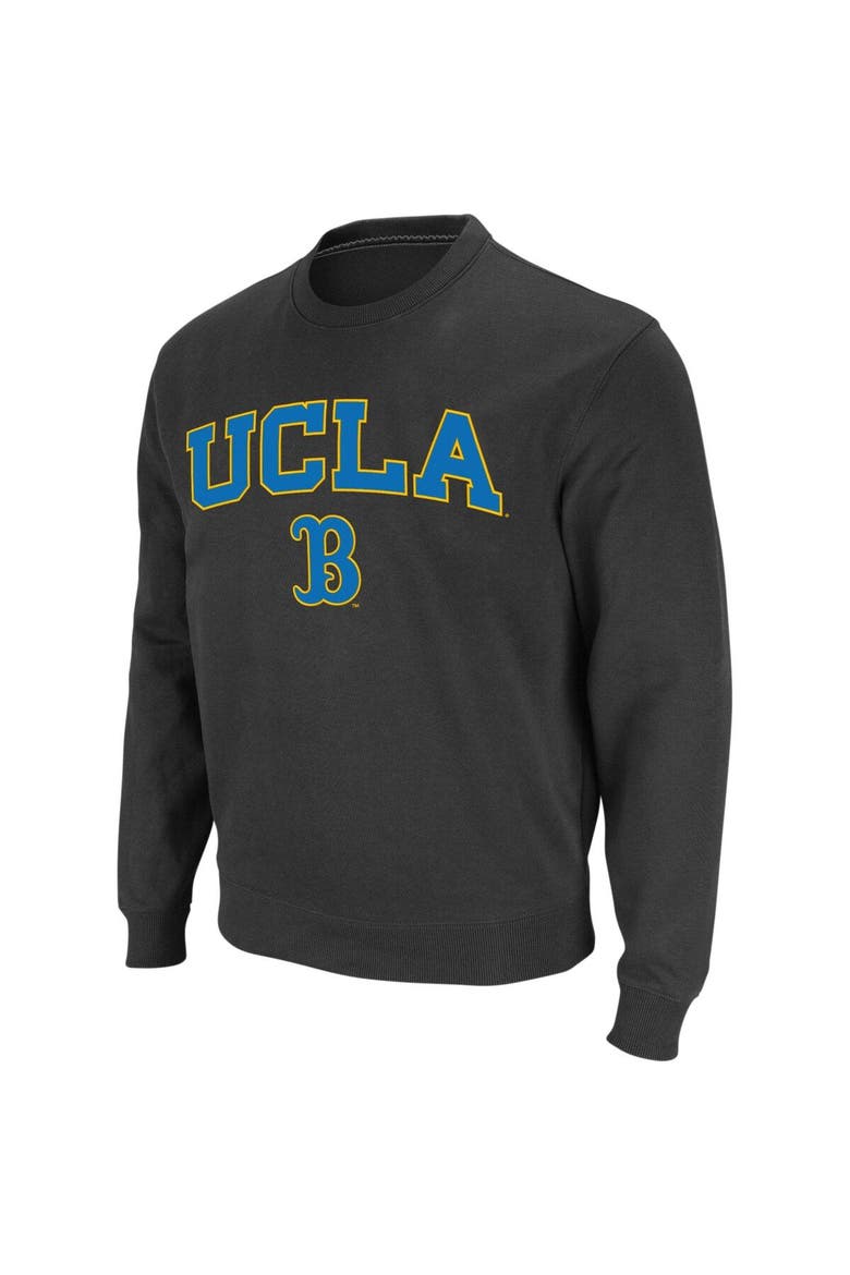 Men's Colosseum Charcoal UCLA Bruins Arch & Logo Crew Neck Sweatshirt, Alternate, color, Charcoal