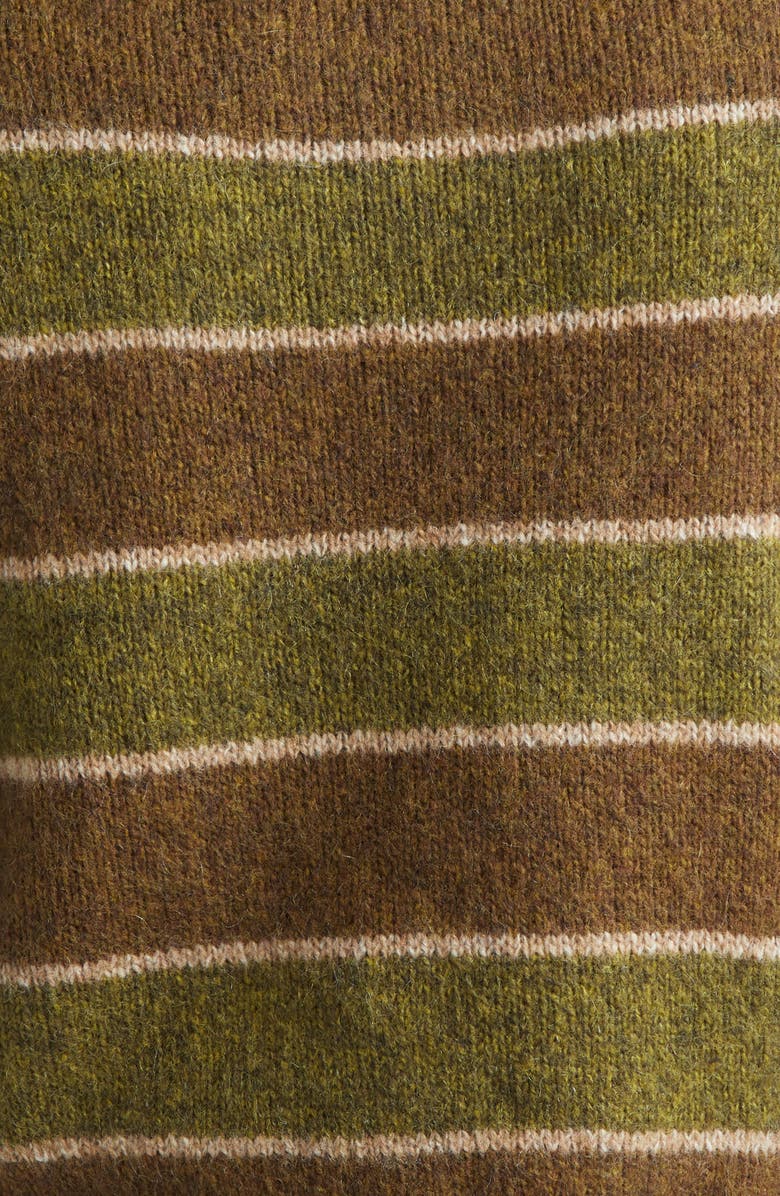 STOCKHOLM SURFBOARD CLUB Stripe Ragaln Sleeve Mohair & Wool Blend Sweater, Alternate, color, Green Stripe