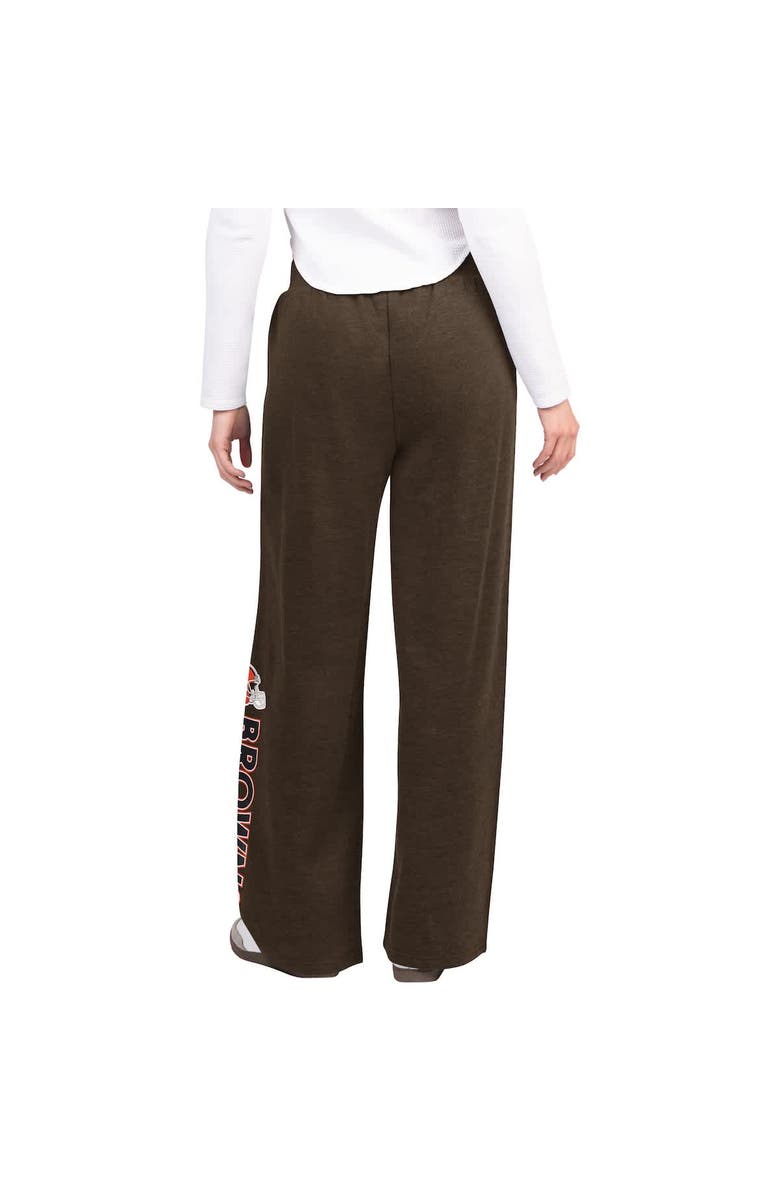 G-III 4HER BY CARL BANKS Women's G-III 4Her by Carl Banks Brown Cleveland Browns Field Wide Leg Sweatpants, Alternate, color, Brown