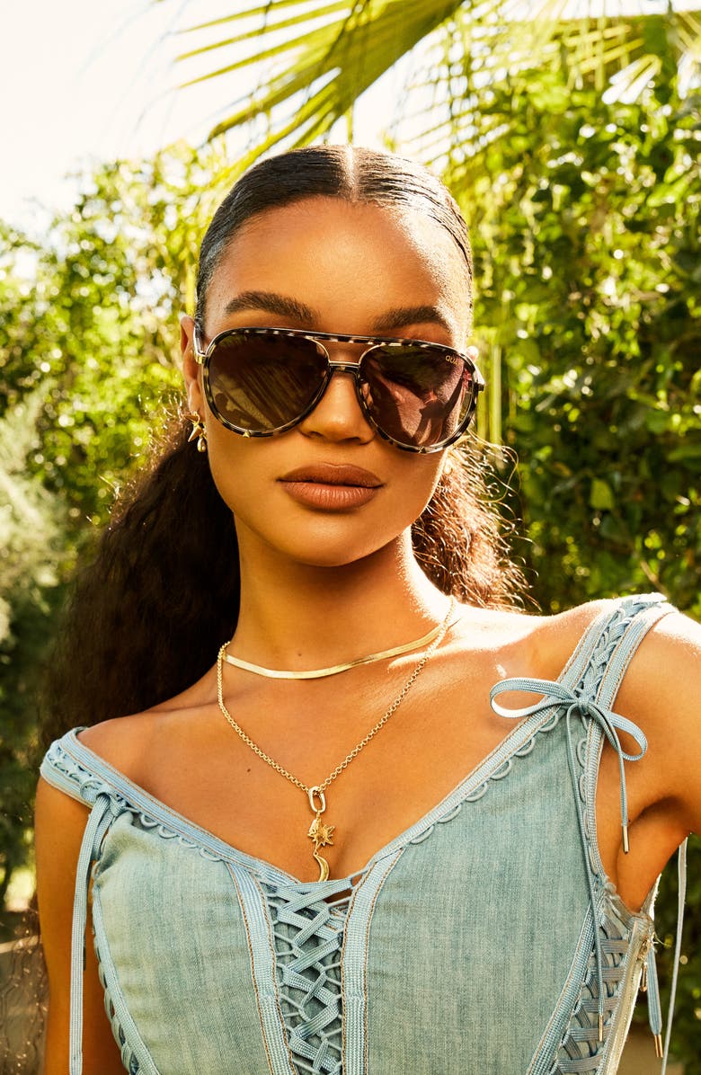 QUAY High Profile 60mm Polarized Aviator Sunglasses, Alternate, color, 