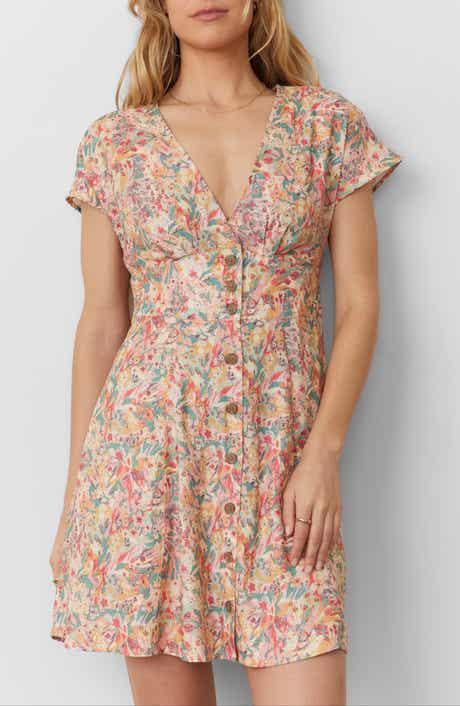 Marine Layer Camila Floral Button Front Minidress