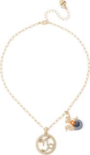 Betsey Johnson Gemini Charm Pendant Necklace