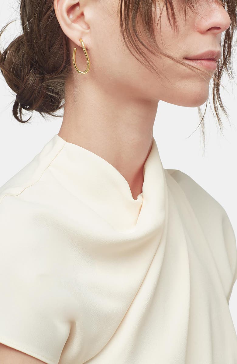 John Hardy Bamboo Medium Twisted Hoop Earrings, Alternate, color, 