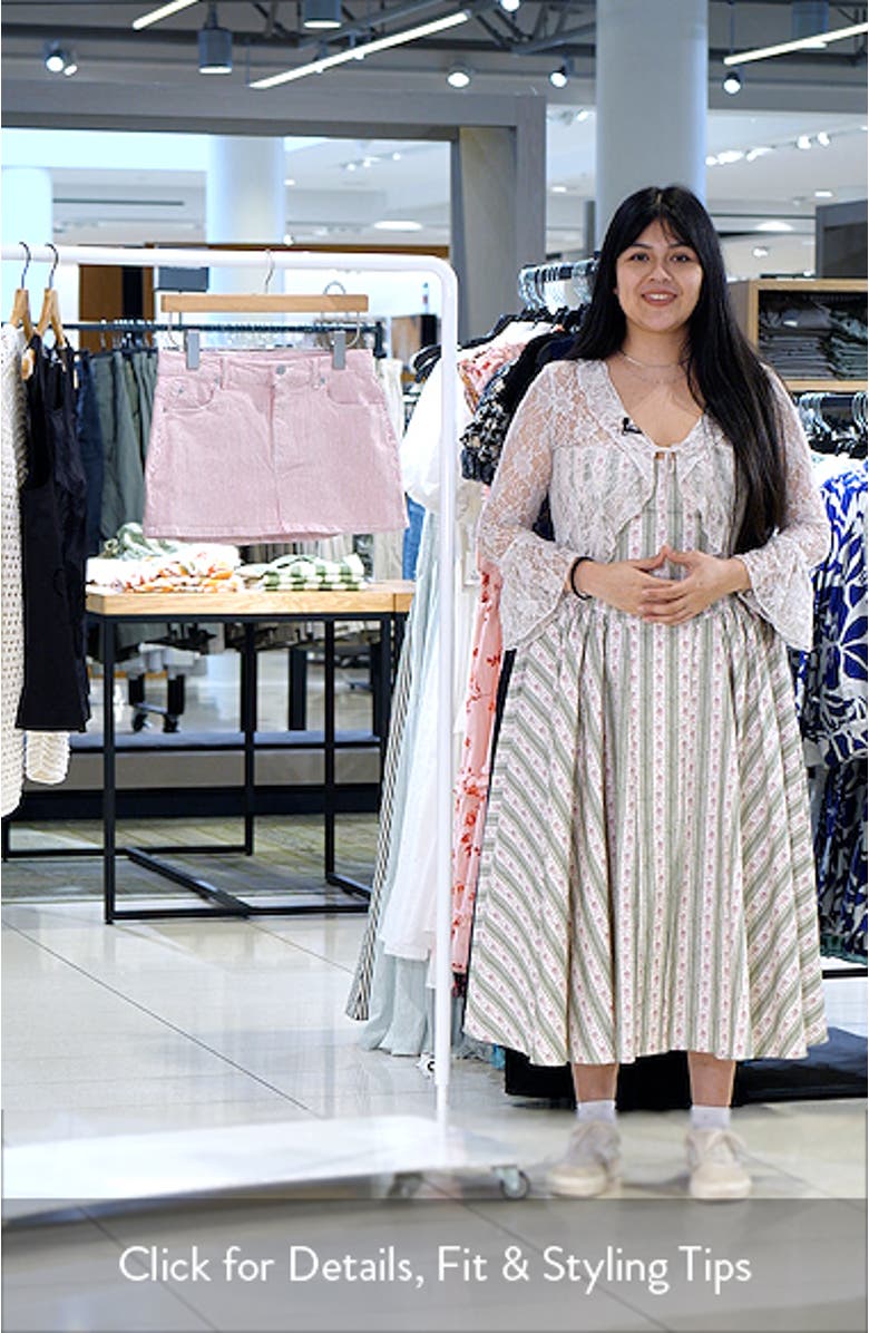 Stripe Denim Miniskirt, sales video thumbnail
