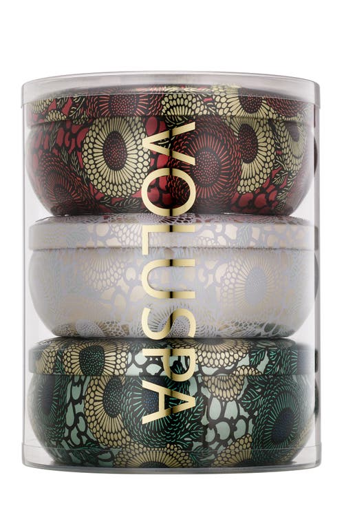 Voluspa Japonica Set of 3 3-Wick Tin Candles (Limited Edition) (Nordstrom Exclusive) $84 Value in Green/White/Red Assorted 