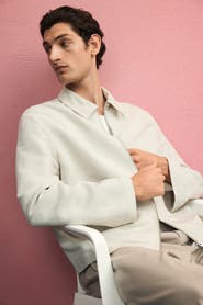H&M Regular Fit Linen-blend Jacket