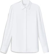 Lafayette 148 New York Scottie Silk Button-Up Blouse