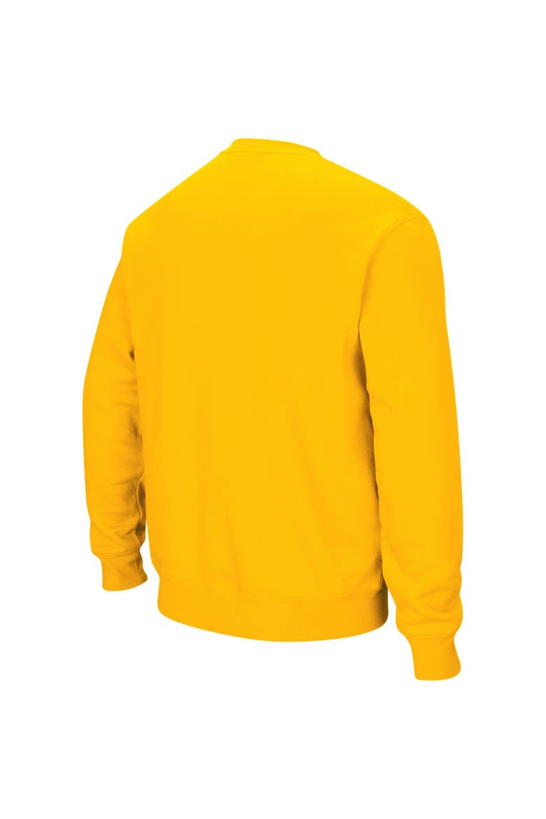 Men's Colosseum Gold Arizona State Sun Devils Arch & Logo Crew Neck Sweatshirt, Alternate, color, Gold
