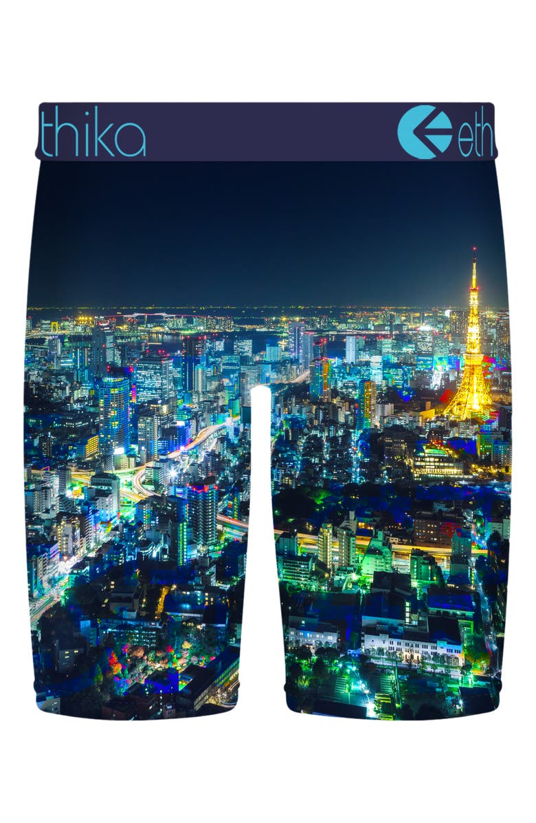 Ethika Kids' Tokyo Pulse Boxer Briefs, Alternate, color, Black/ Blue