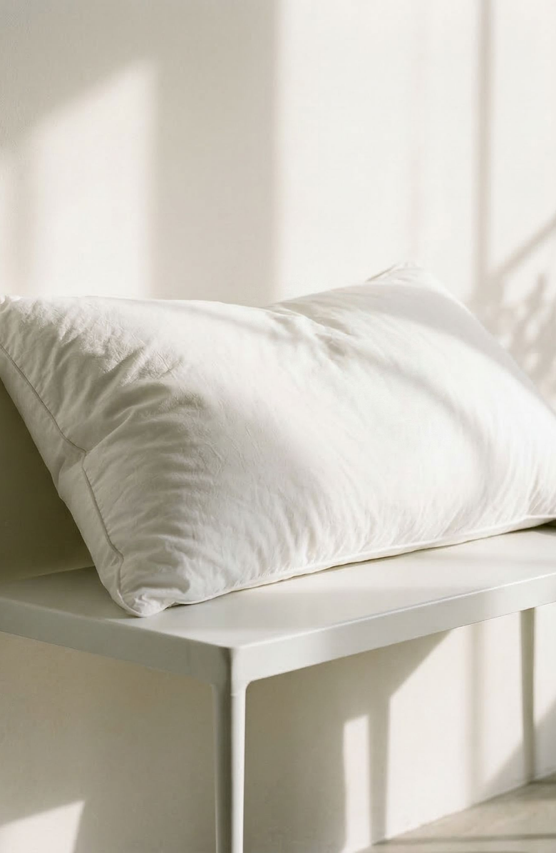 Italic Down Pillow, Alternate, color, White