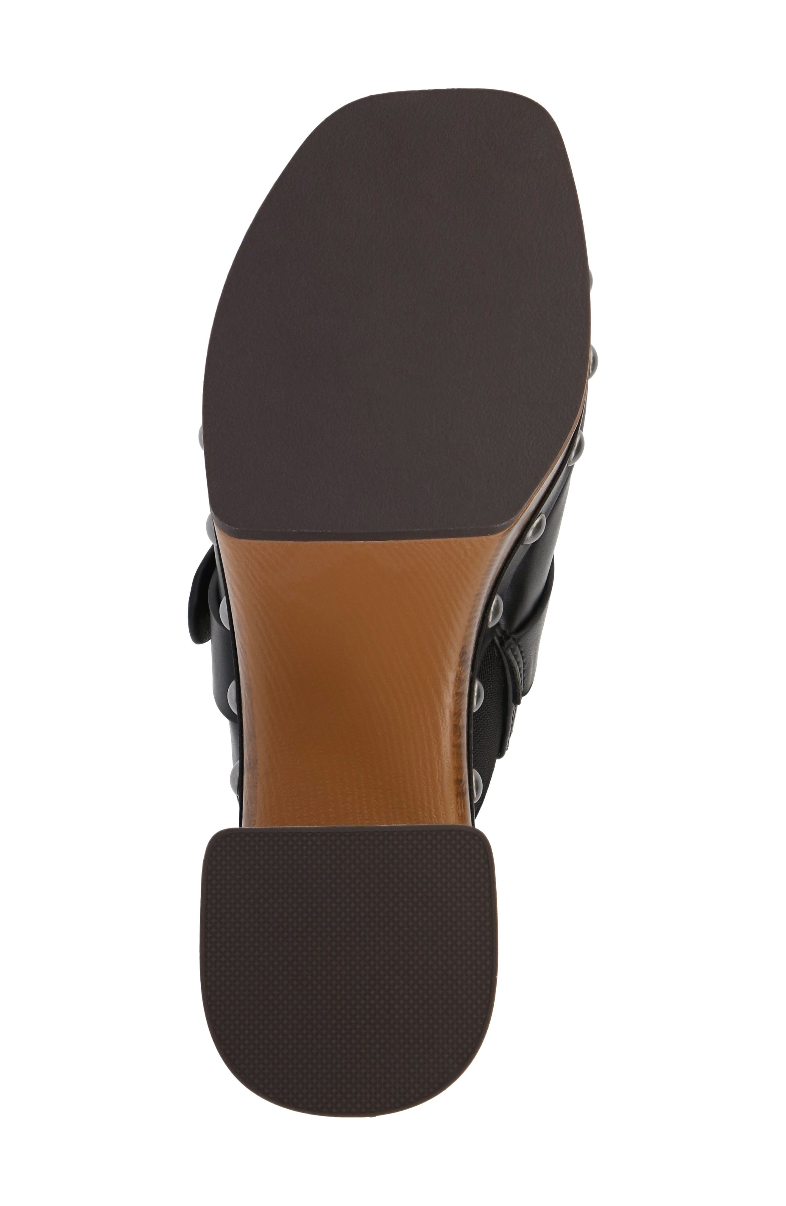 Larina Faux Leather Platform Clog, Alternate, color, BLACK
