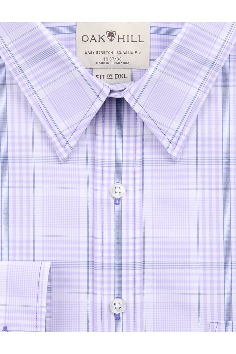 Big & Tall Plaid Dress Shirt, Alternate, color, PURPLE