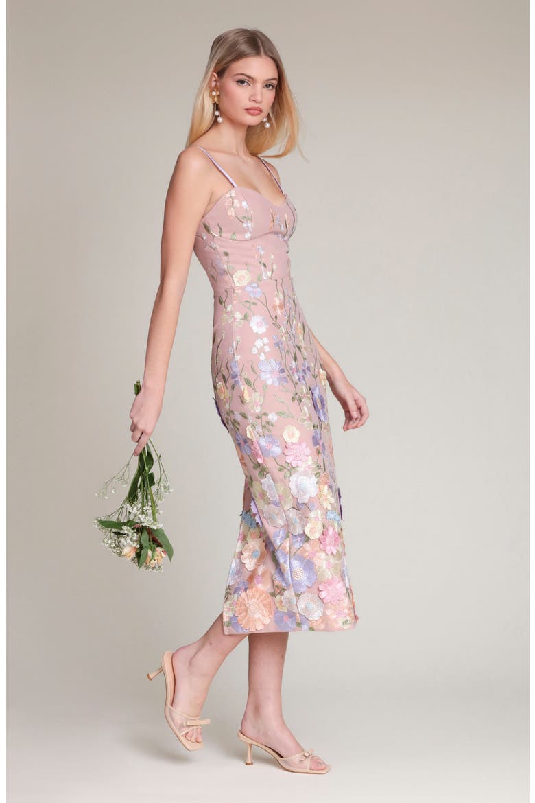 pastel floral sheath dress Ann Taylor 100% Silk Embroidered Floral Sheath Dress Ivory Pastel Pink Blue  Sz 2