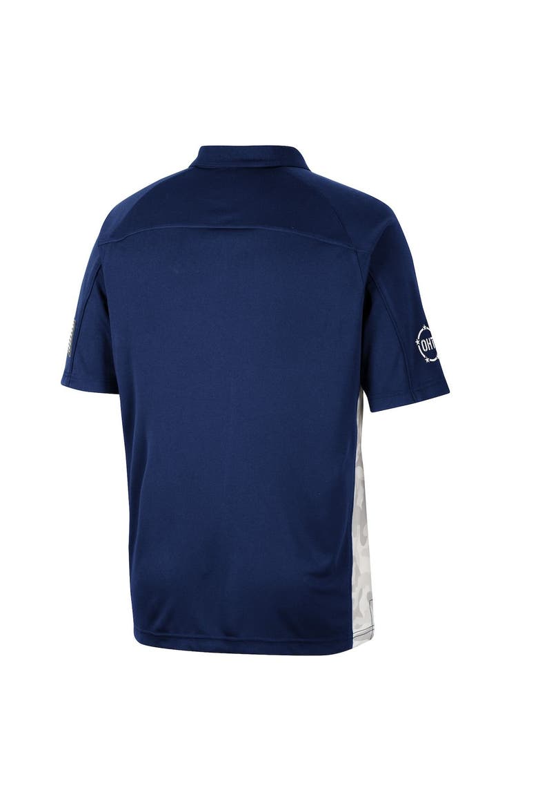 Men's Colosseum Navy San Diego Toreros OHT Military Appreciation Snow Camo Polo, Alternate, color, Navy