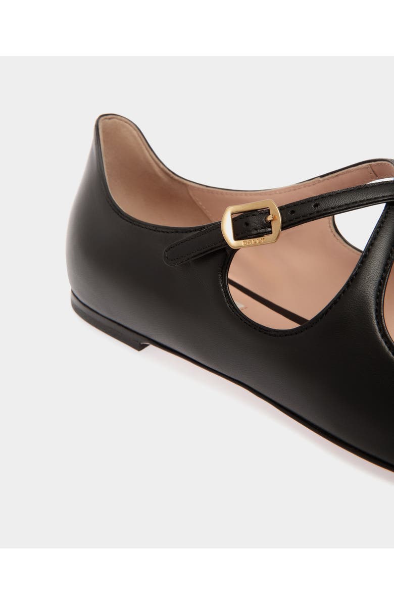 Bally rina Flat in Lamb Leather, Alternate, color, Black