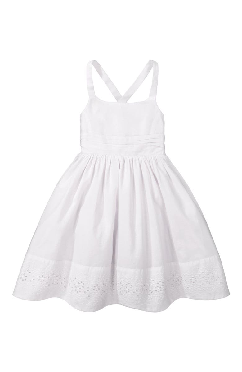 Hope & Henry Baby Girls' Organic Embroidered Special Sundress, Infant, Main, color,
