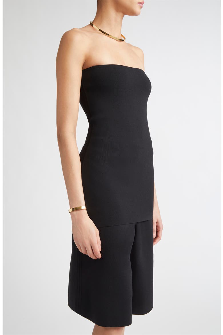 Compact Knit Tube Top, Alternate, color, BLACK
