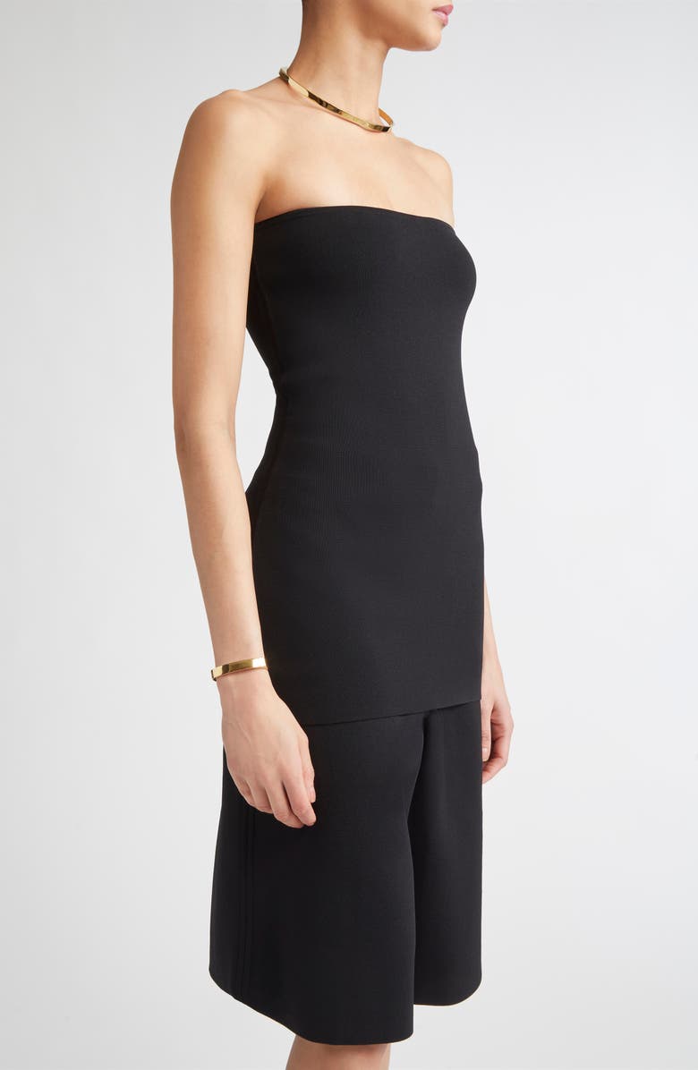 TOTEME Compact Knit Tube Top, Alternate, color, Black