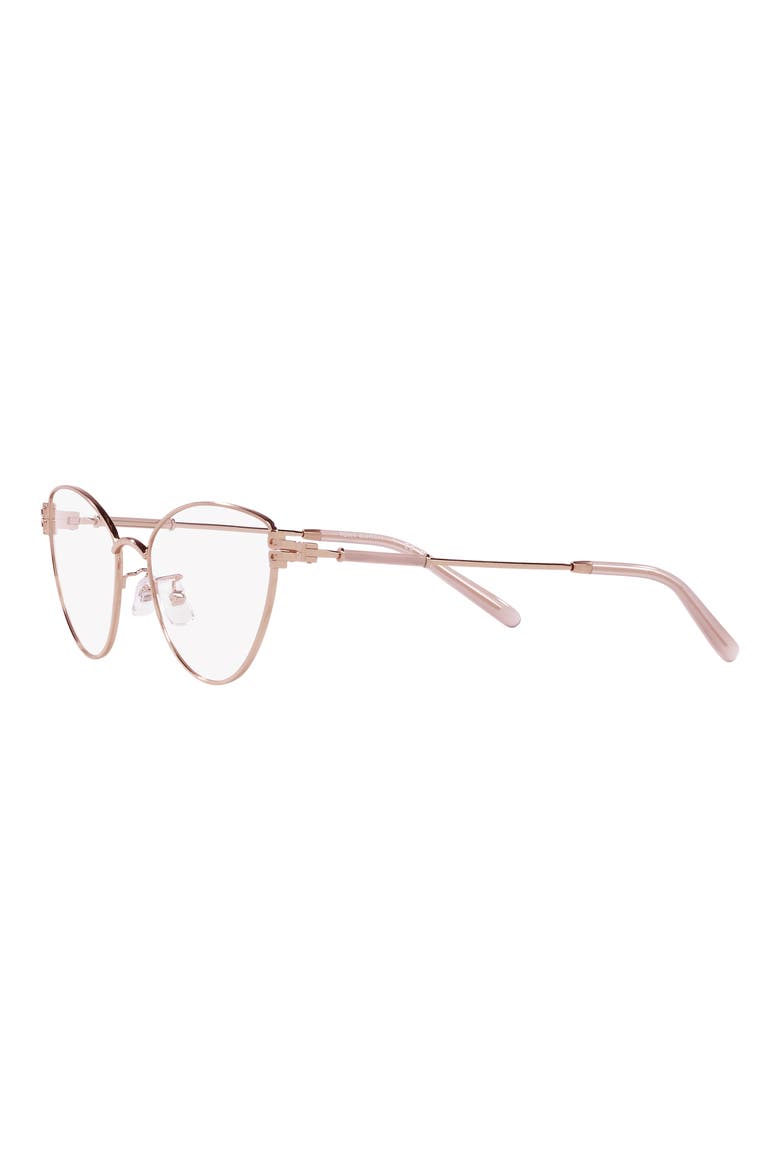 53mm Cat Eye Optical Glasses, Alternate, color, ROSE GOLD