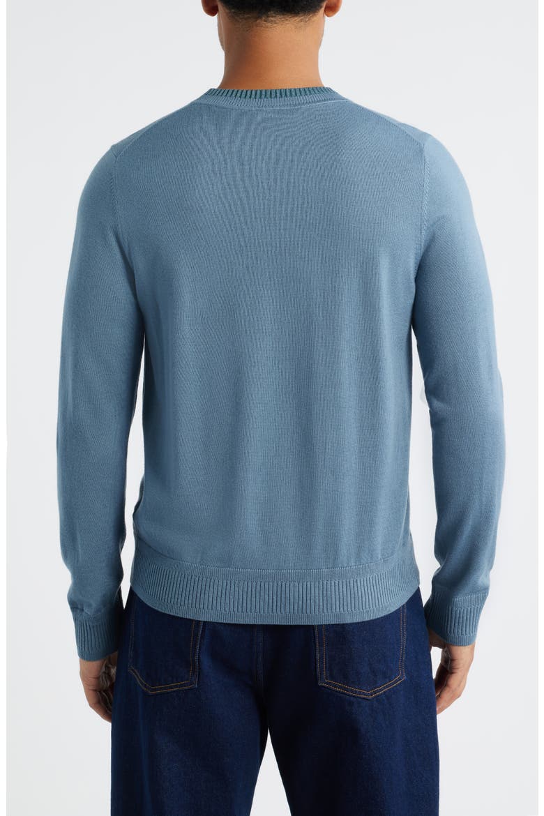 Merino Wool Crewneck Sweater, Alternate, color, GREYISH BLUE