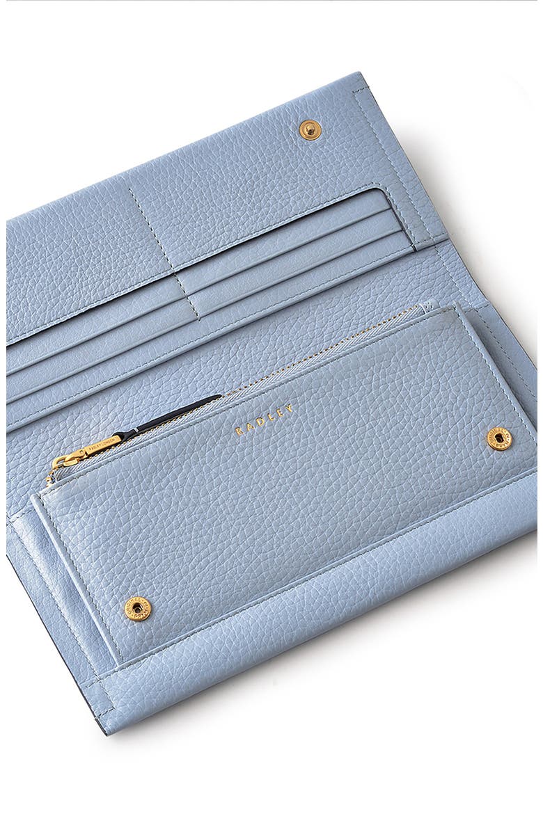 Oak Street Snowdrops Large Wallet, Alternate, color, SMOKE BLUE