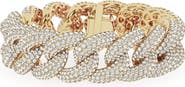 Jennifer Fisher 18K Gold Lab Created Diamond Cuban Chain Bracelet - 26.5 ctw
