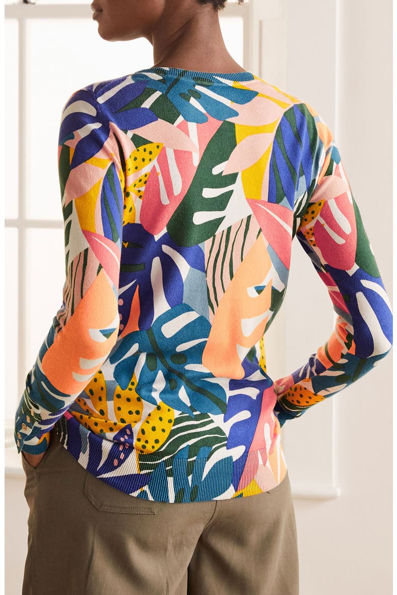 Eldon Sweater, Alternate, color, IVORY/LEAFY TROPICS