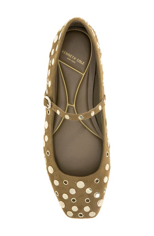 Kenneth Cole Jasper Stud Mary Jane Flat In Green
