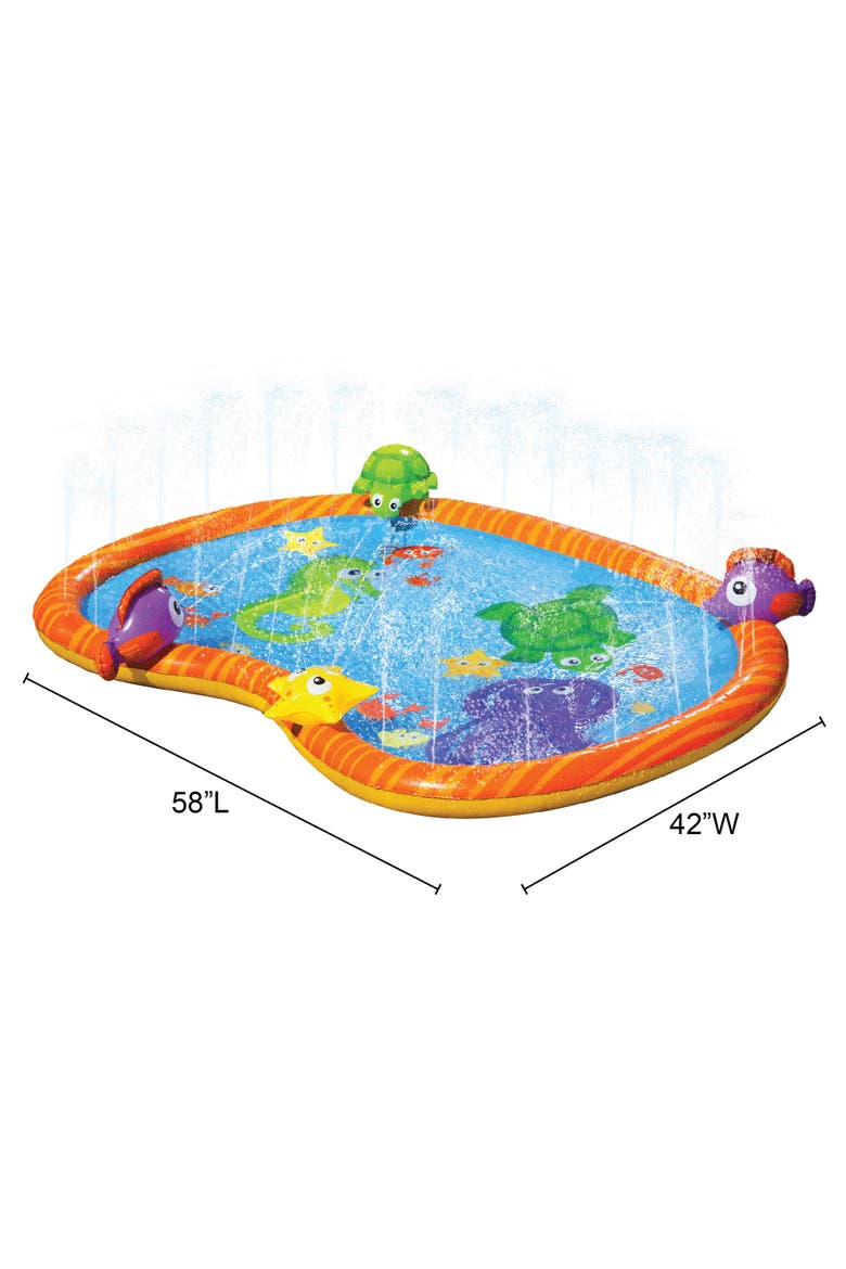 58 Inch Sprinkle Friends Outdoor Water Play Mat, Alternate, color, Multicolored