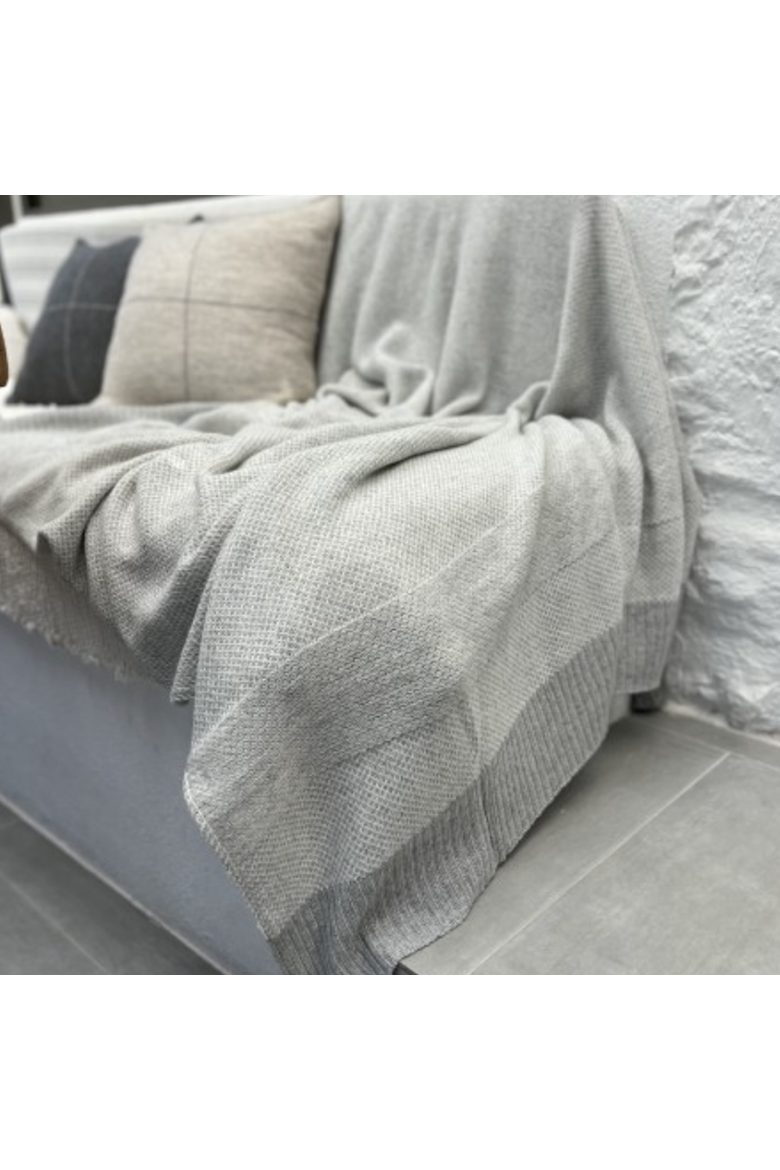 Wool Blended Throw, Alternate, color, Solid Gray