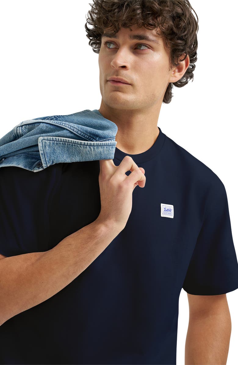 Lee Logo Patch T-Shirt, Alternate, color, Rebel Navy