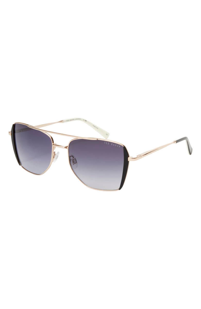 Ted Baker London 55mm Gradient Square Sunglasses, Alternate, color,