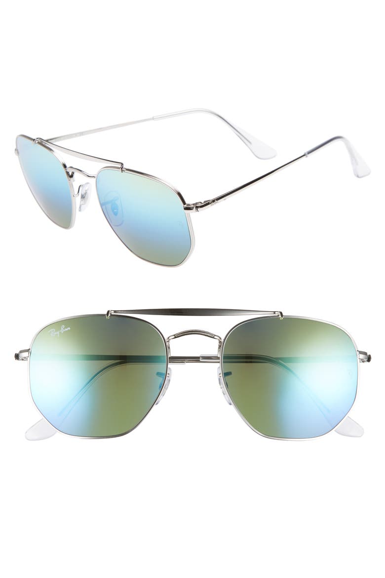 Marshal 54mm Aviator Sunglasses, Main, color, BLUE/ GREEN