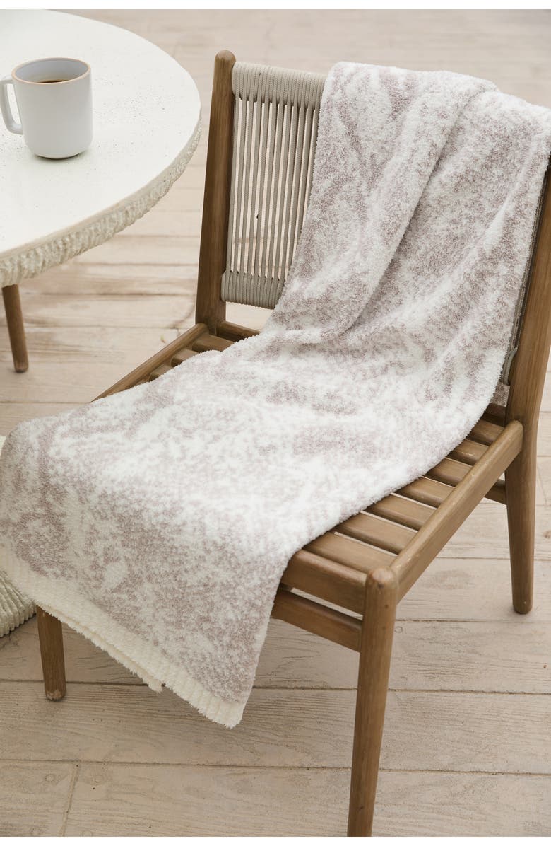 Barefoot Dreams<sup
®</sup
CozyChic<sup
®</sup
Python Print Throw Blanket, Alternate, color, Pearl/ Ocean