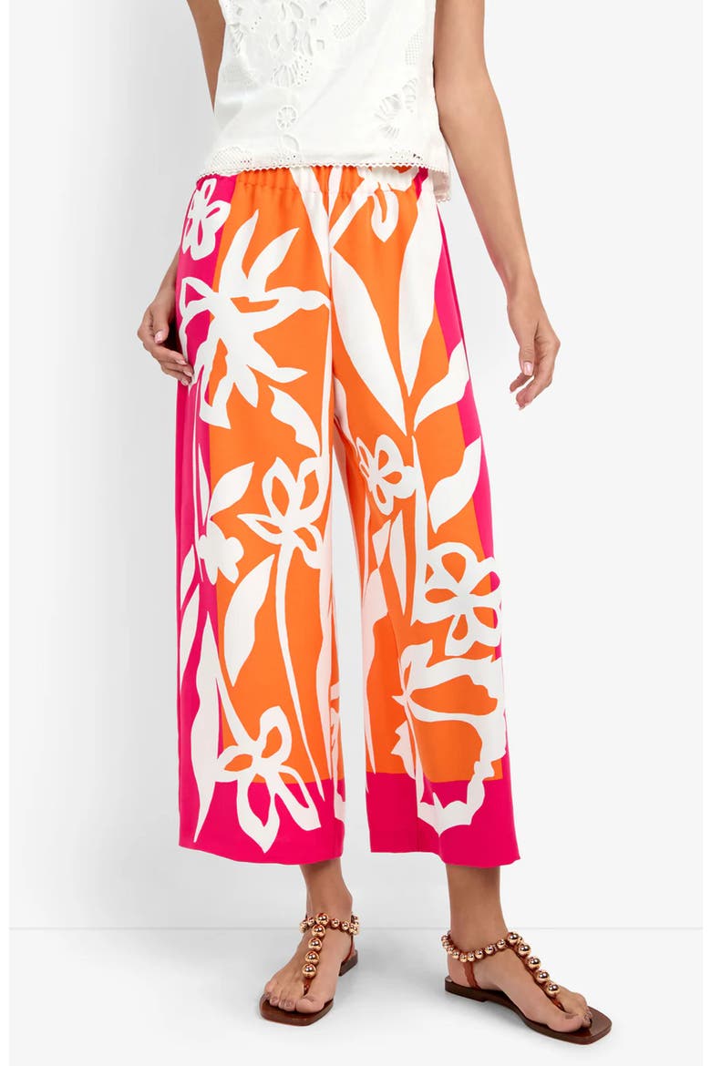 Estella Printed Pant, Alternate, color, Daylily