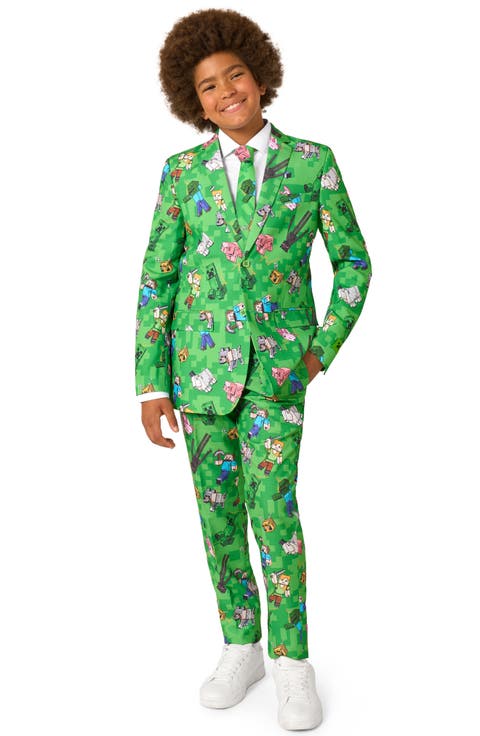Kids' Minecraft Two-Piece Suit & Tie Set (Big Kid)