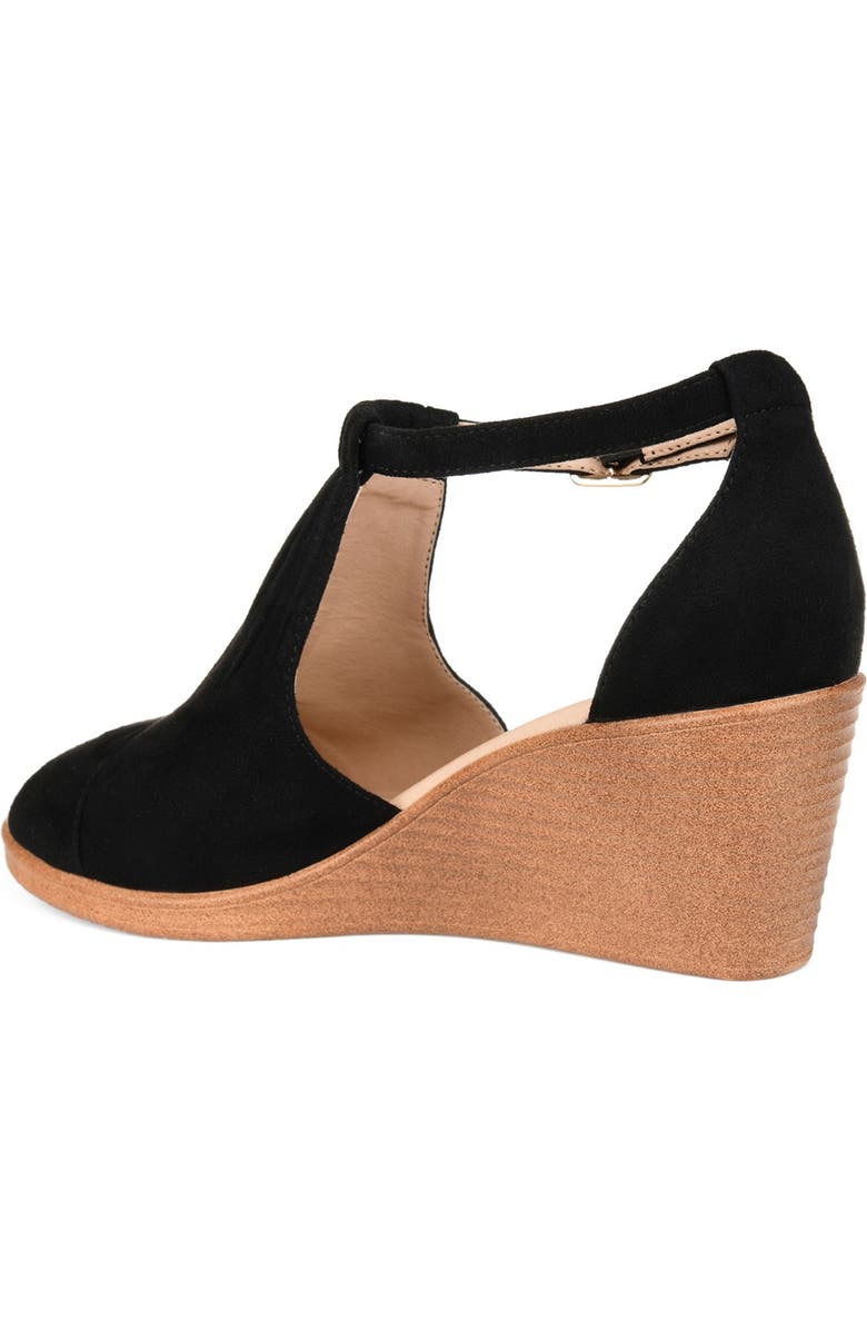 Journee Collection JOURNEE Kedzie Wedge Sandal, Alternate, color, Black